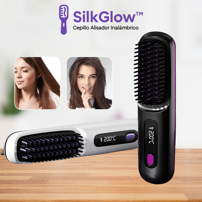 SilkGlow™ Cepillo Alisador [Control de Temperatura y Alisado Preciso]